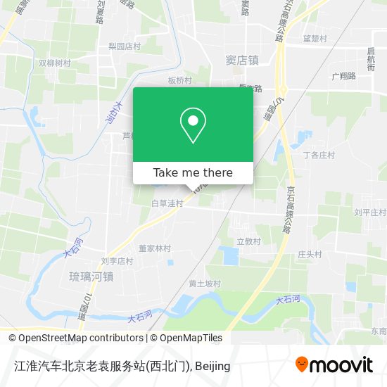江淮汽车北京老袁服务站(西北门) map