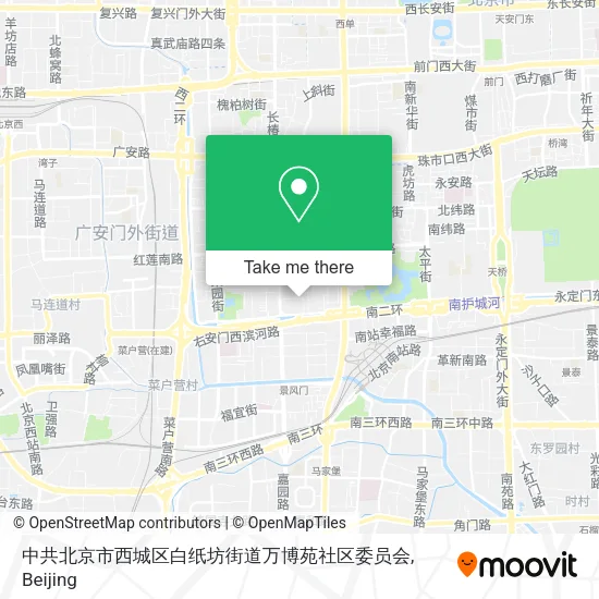 中共北京市西城区白纸坊街道万博苑社区委员会 map