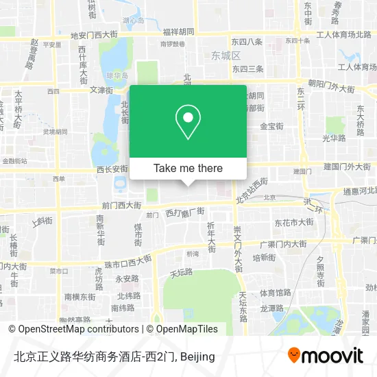 北京正义路华纺商务酒店-西2门 map