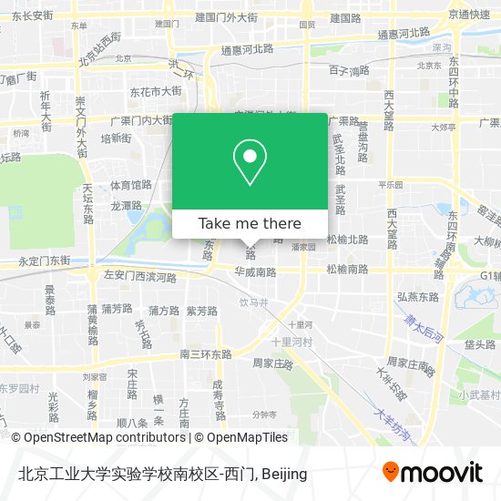 北京工业大学实验学校南校区-西门 map