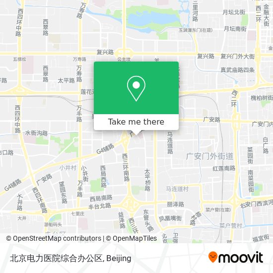北京电力医院综合办公区 map