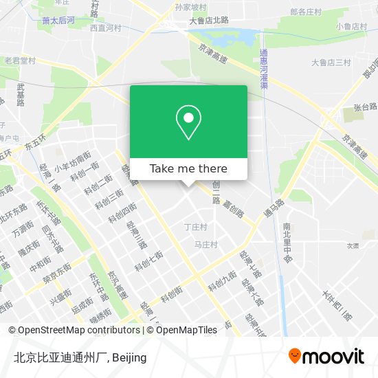 北京比亚迪通州厂 map