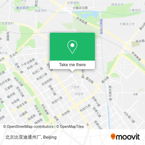 北京比亚迪通州厂 map