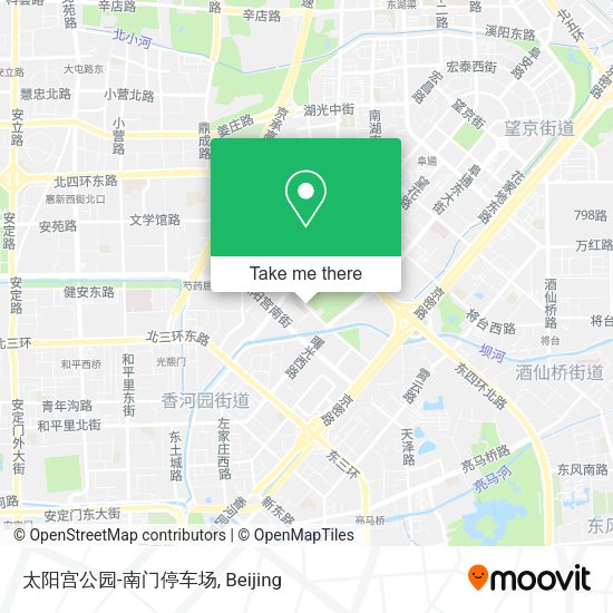 太阳宫公园-南门停车场 map