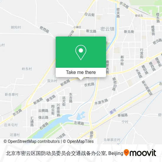 北京市密云区国防动员委员会交通战备办公室 map