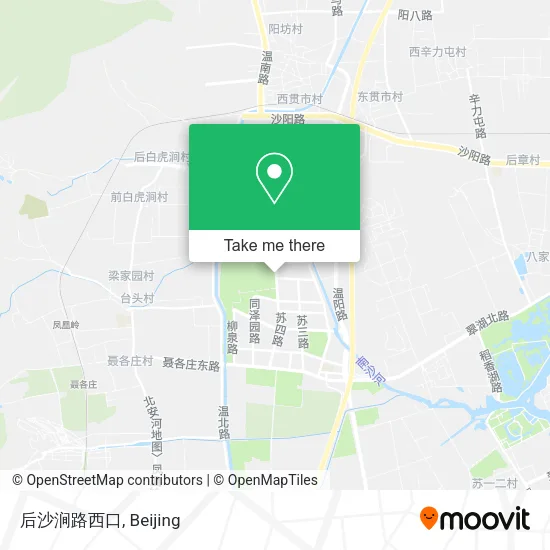 后沙涧路西口 map