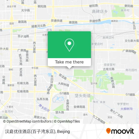 汉庭优佳酒店(百子湾东店) map