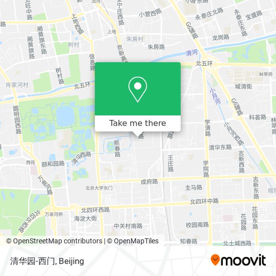 清华园-西门 map