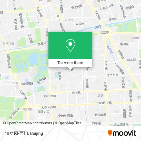清华园-西门 map