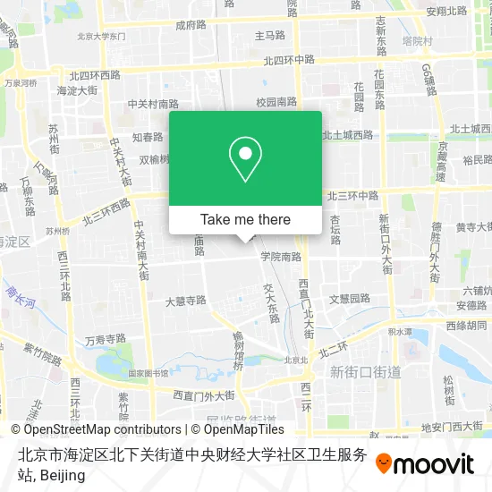 北京市海淀区北下关街道中央财经大学社区卫生服务站 map