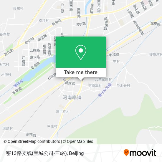 密13路支线(宝城公司-三峪) map