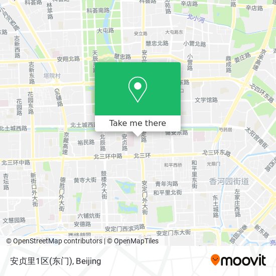 安贞里1区(东门) map