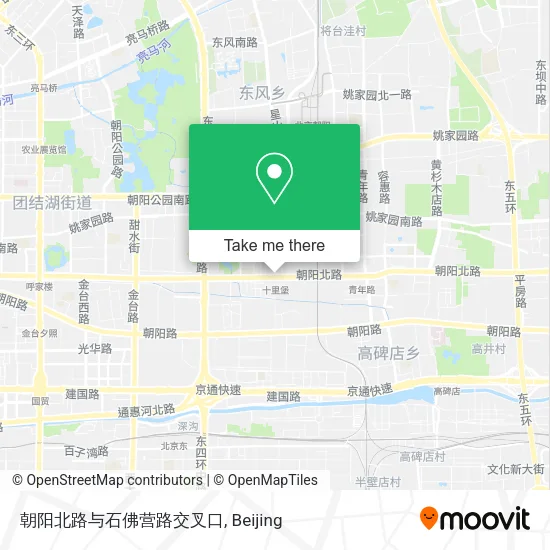 朝阳北路与石佛营路交叉口 map
