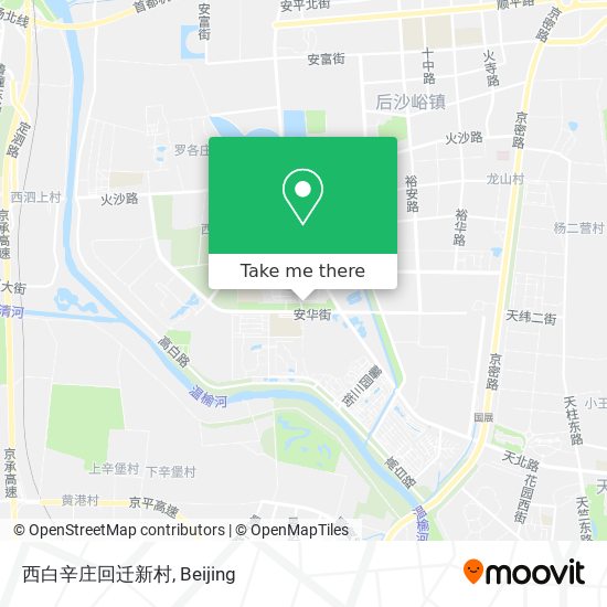 西白辛庄回迁新村 map