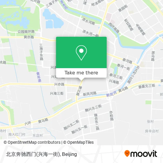 北京奔驰西门(兴海一街) map