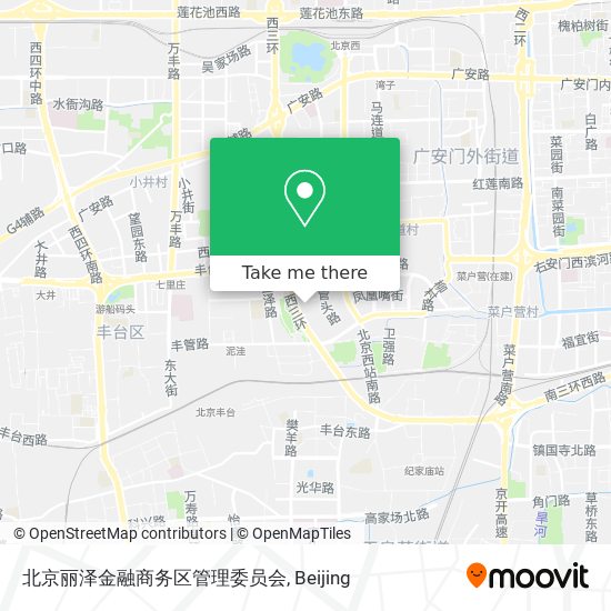 北京丽泽金融商务区管理委员会 map