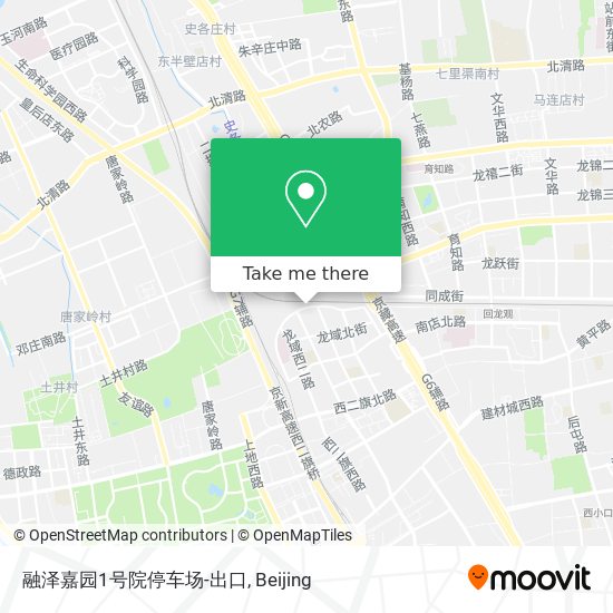 融泽嘉园1号院停车场-出口 map