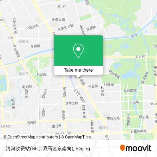 清河收费站(G6京藏高速东南向) map