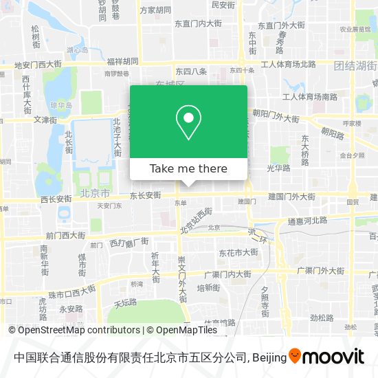 中国联合通信股份有限责任北京市五区分公司 map