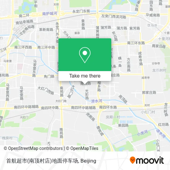 首航超市(南顶村店)地面停车场 map