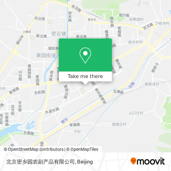 北京密乡园农副产品有限公司 map