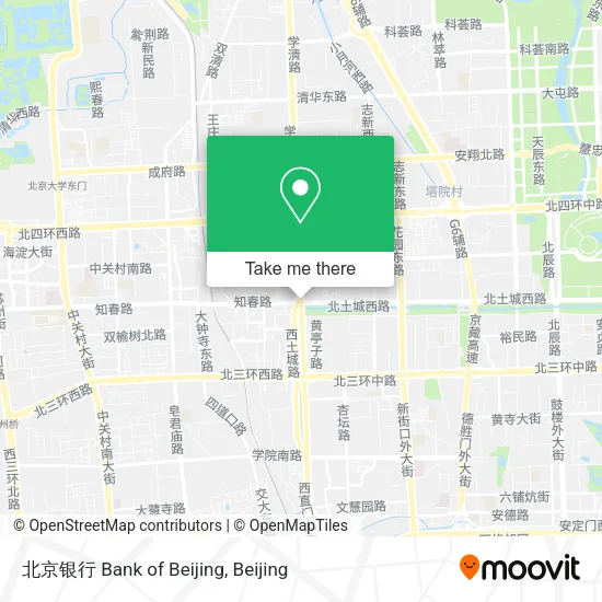北京银行 Bank of Beijing map