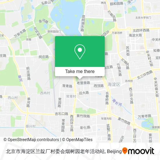 北京市海淀区兰靛厂村委会烟树园老年活动站 map