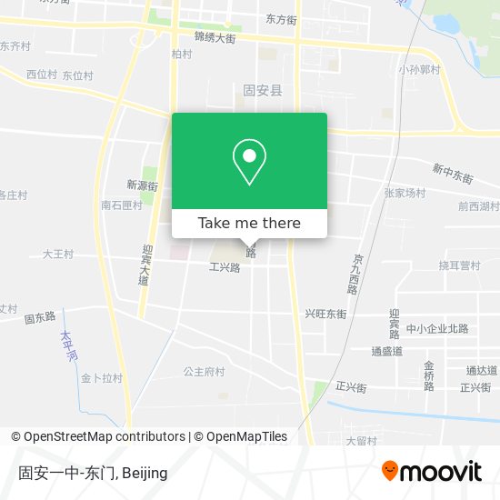 固安一中-东门 map