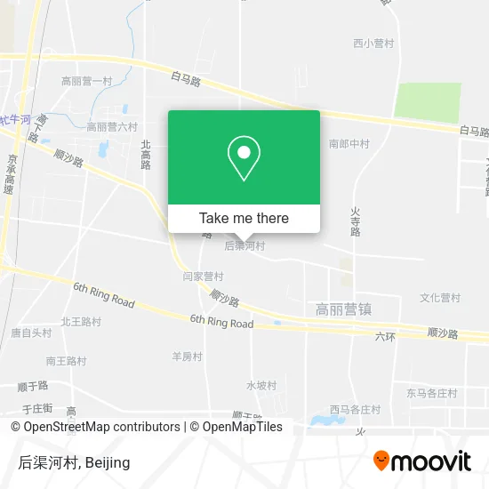 后渠河村 map