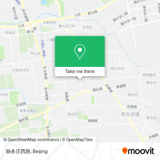 杨各庄西路 map