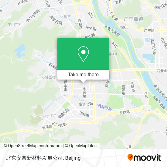 北京安普新材料发展公司 map