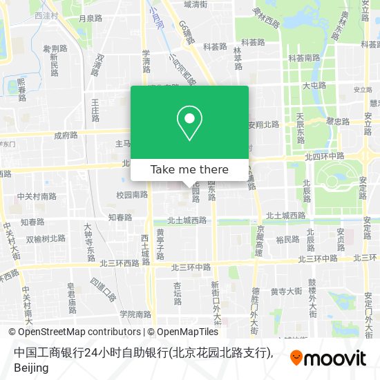 中国工商银行24小时自助银行(北京花园北路支行) map