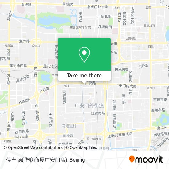 停车场(华联商厦广安门店) map