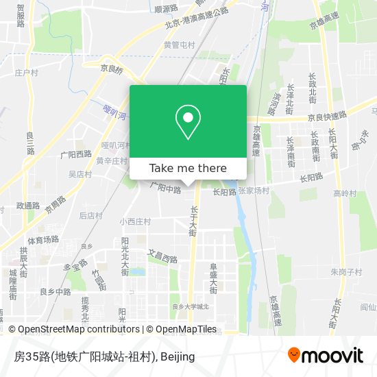 房35路(地铁广阳城站-祖村) map