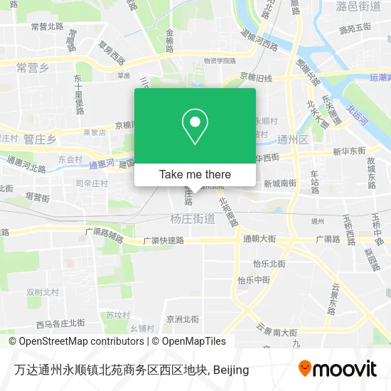 万达通州永顺镇北苑商务区西区地块 map