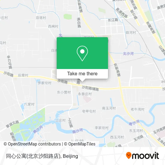 同心公寓(北京沙阳路店) map