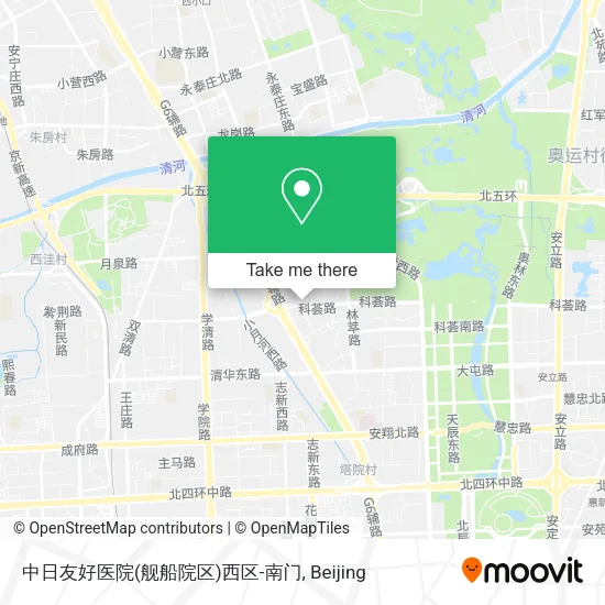 中日友好医院(舰船院区)西区-南门 map