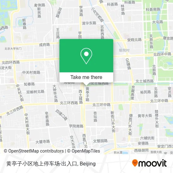 黄亭子小区地上停车场-出入口 map