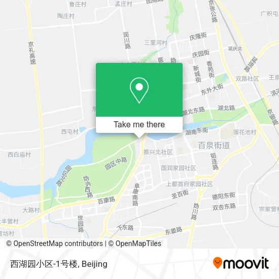 西湖园小区-1号楼 map