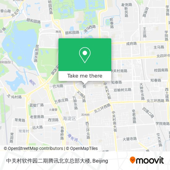 中关村软件园二期腾讯北京总部大楼 map