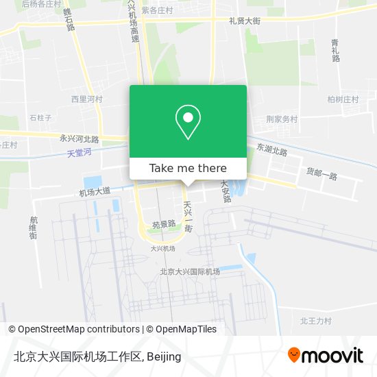 北京大兴国际机场工作区 map
