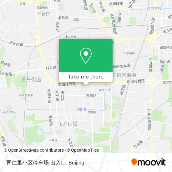 育仁里小区停车场-出入口 map