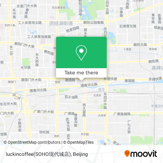 luckincoffee(SOHO现代城店) map