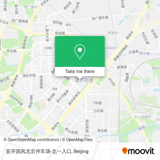 首开国风北京停车场-北一入口 map