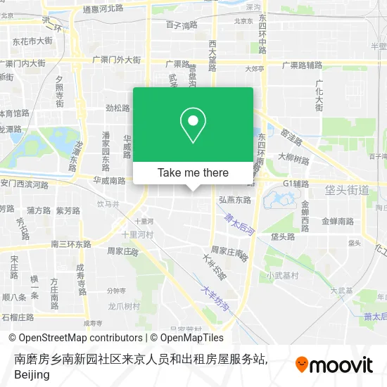 南磨房乡南新园社区来京人员和出租房屋服务站 map