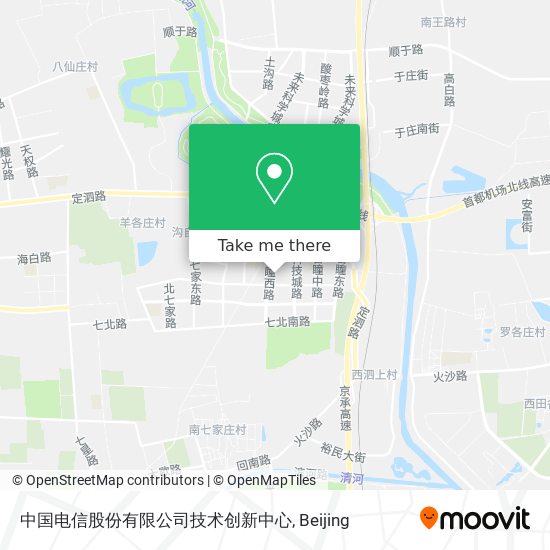 中国电信股份有限公司技术创新中心 map