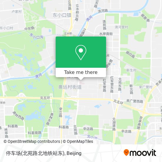 停车场(北苑路北地铁站东) map