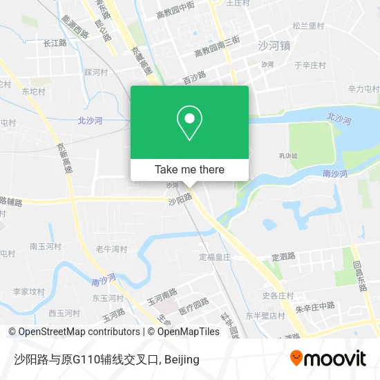 沙阳路与原G110辅线交叉口 map