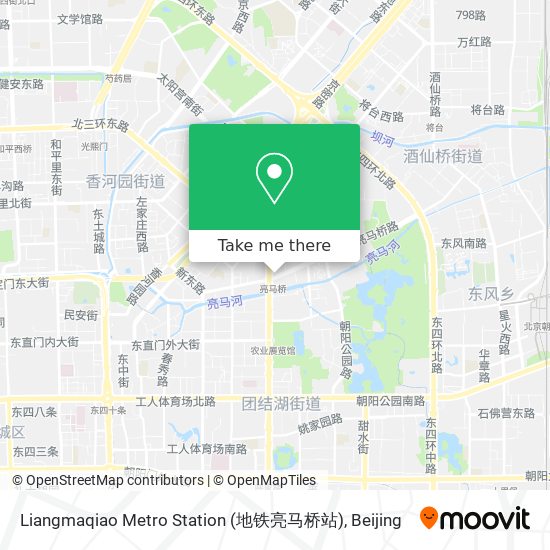 Liangmaqiao Metro Station (地铁亮马桥站) map