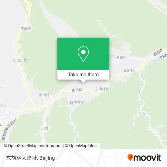 东胡林人遗址 map